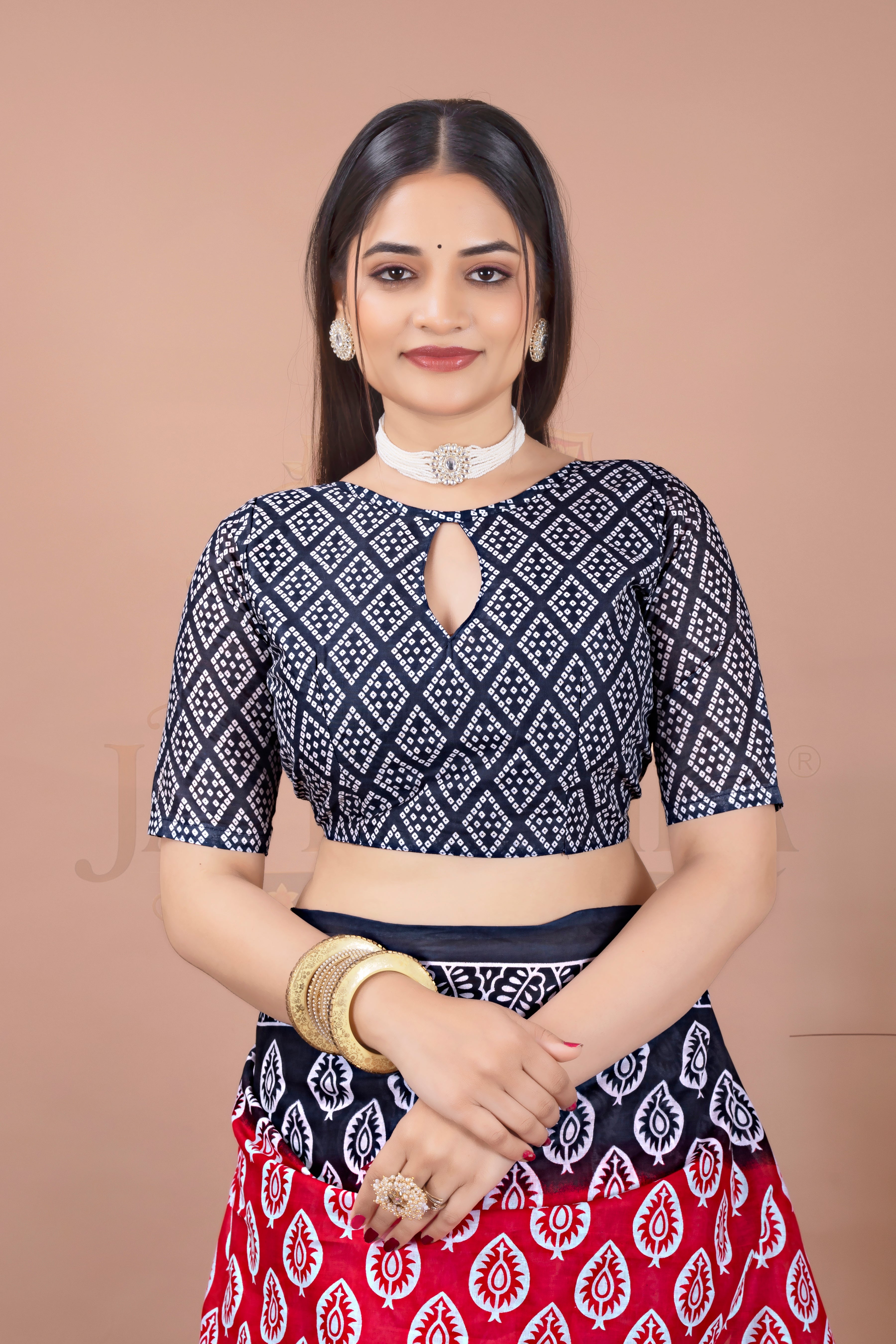 Grey Pink Cotton Printed Saree Jay Radhika Textile